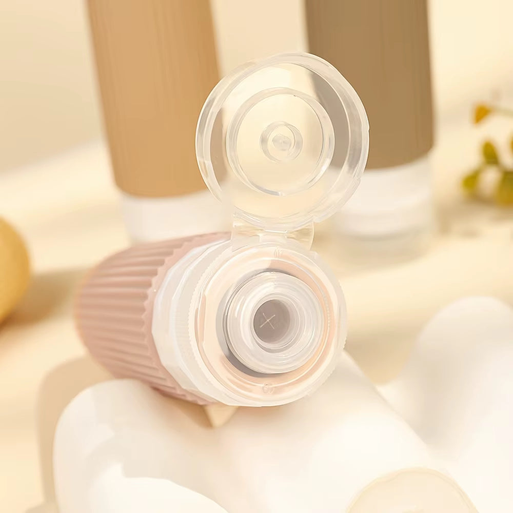 4-Piece Travel Bottle Set, Travel Accessories with Transparent Toiletry Bag.