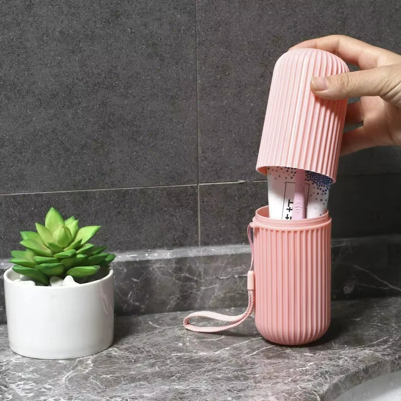 PACKORA Portable Toothbrush Toothpaste Holder Toothbrush Case 