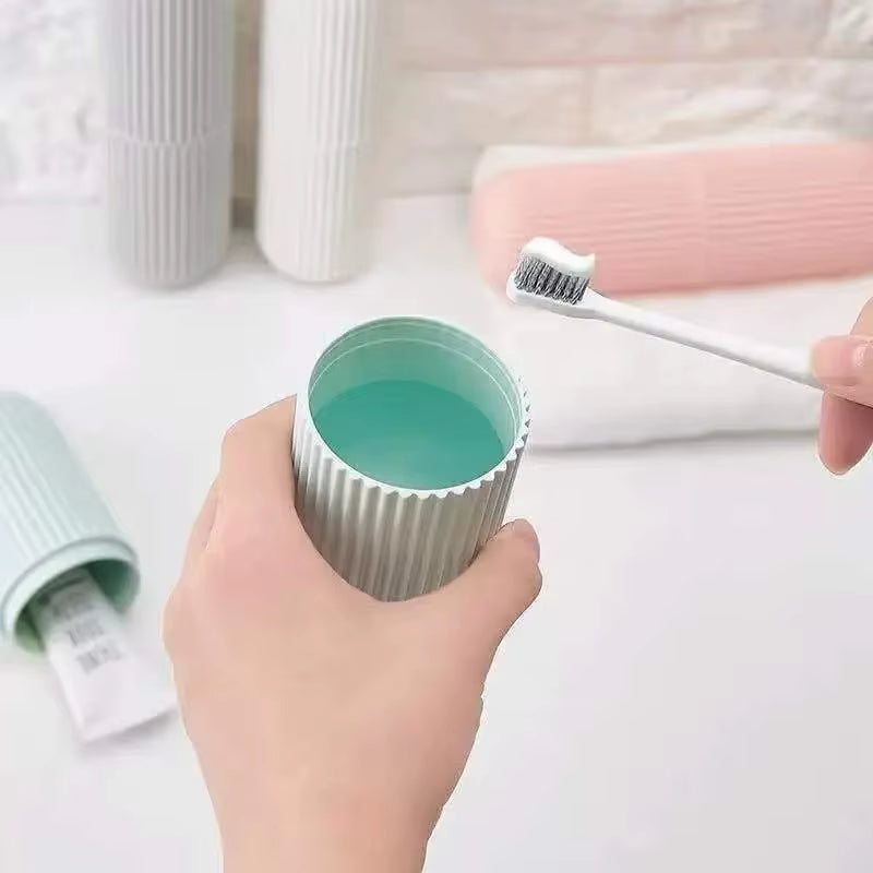 PACKORA Portable Toothbrush Toothpaste Holder Toothbrush Case 